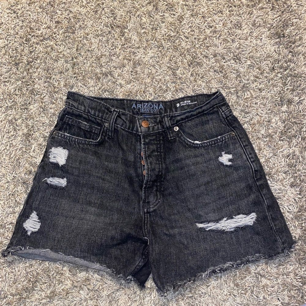 Off Black High Rise Shorts